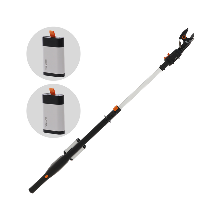 Fiskars eLopper Bypass akkuoksaleikkuri 24 V teleskooppivarsi 130 170 cm