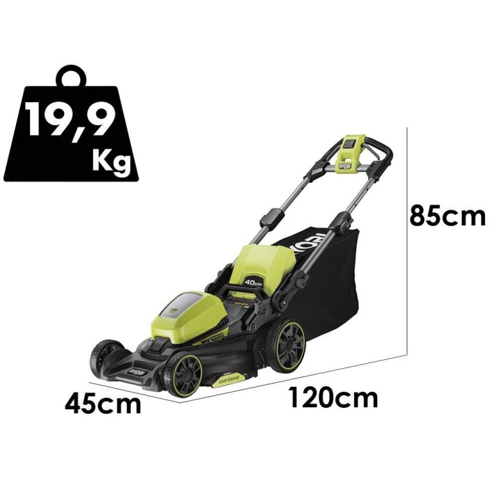 Ryobi RY36LM40A-140 akkuruohonleikkuri, 36 V, 4 Ah, 40 cm
