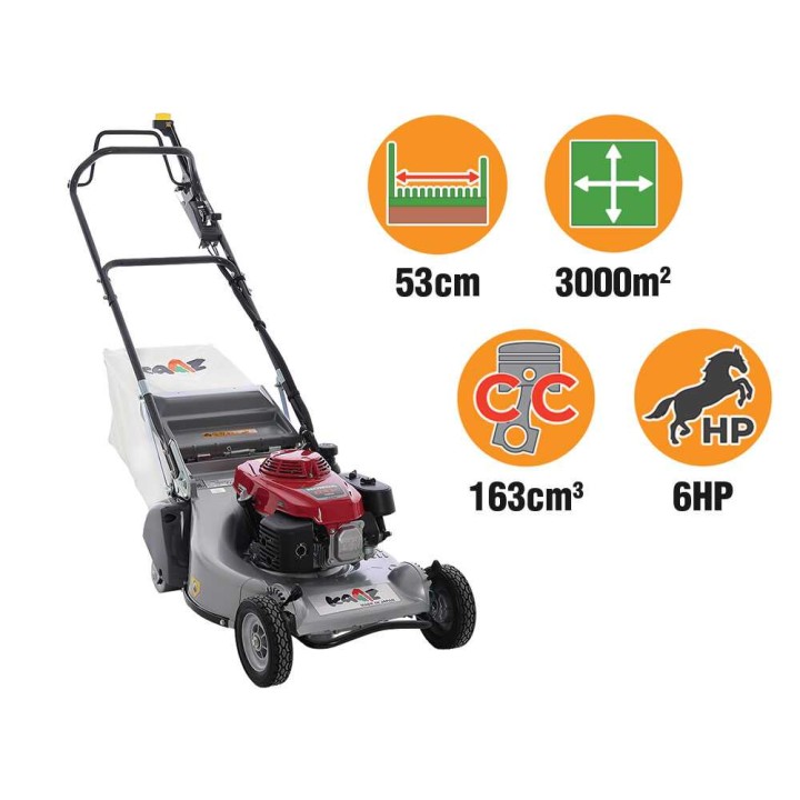 KAAZ LM 5360 HXAR PRO HS vetävä bensiiniruohonleikkuri, 53 cm, Honda GXV 160