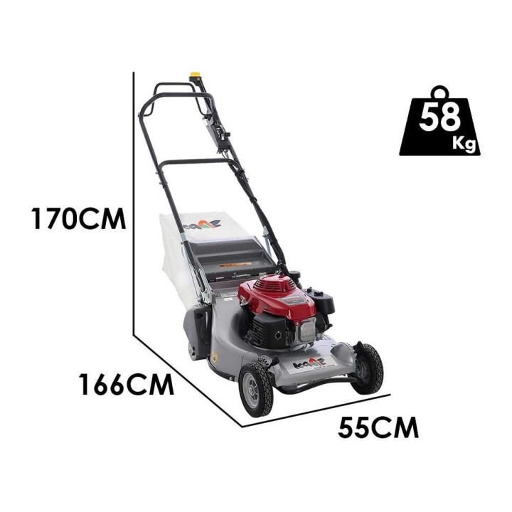 KAAZ LM 5360 HXAR PRO HS -ruohonleikkuri, Honda GXV 160, 53 cm, takarulla
