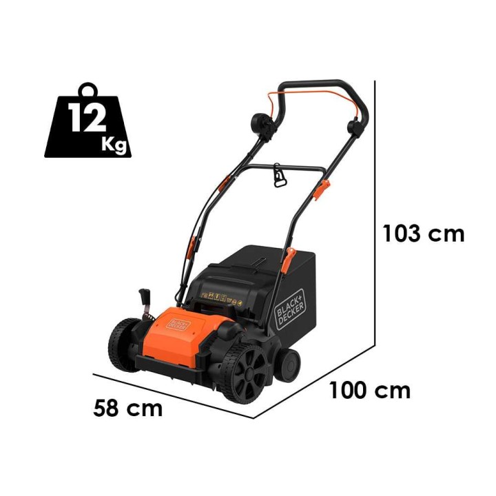 Black & Decker BEOEP320-QS sähköinen arieggiaattori ja scarifier, 1 200 W, 30 cm, 230 V