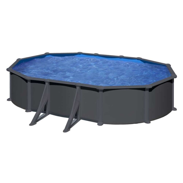 Gre Anthracite Ovale teräsallas 610 × 375 × 120 cm, antrasiitti