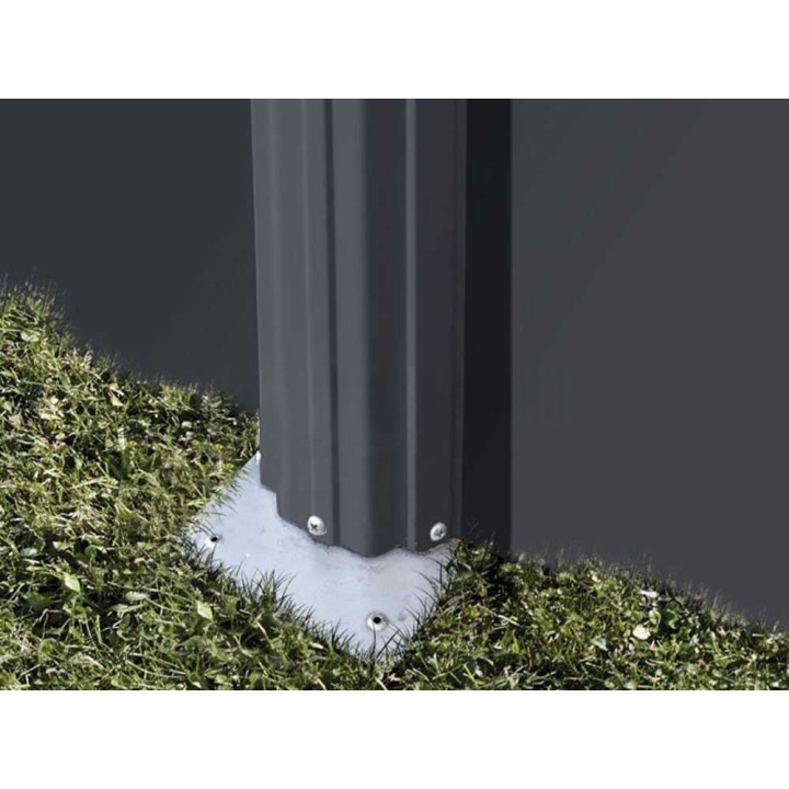 Gre Anthracite Ovale teräsallas 610 × 375 × 120 cm, antrasiitti