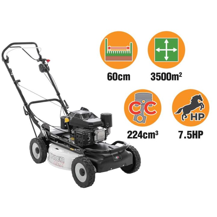 GRINDER Pro Max 60 VV takavetoinen ajoleikkuri, Kohler CV224, 60 cm, silppuava