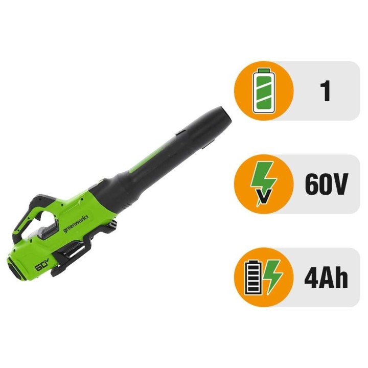 Greenworks BL2206H akkukäyttöinen aksiaalipuhallin, 60 V, 4 Ah