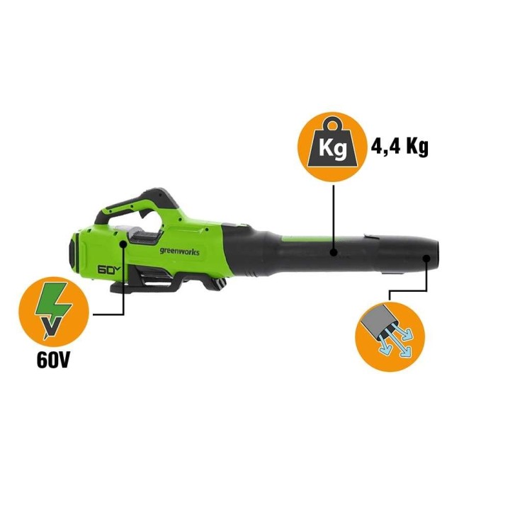 Greenworks BL2206H akkukäyttöinen aksiaalipuhallin, 60 V, 4 Ah