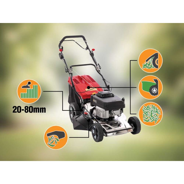 Marina Systems MX 55 SK 3V vetävä bensiiniruohonleikkuri, Kawasaki FJ180V, 6 HP, 52 cm