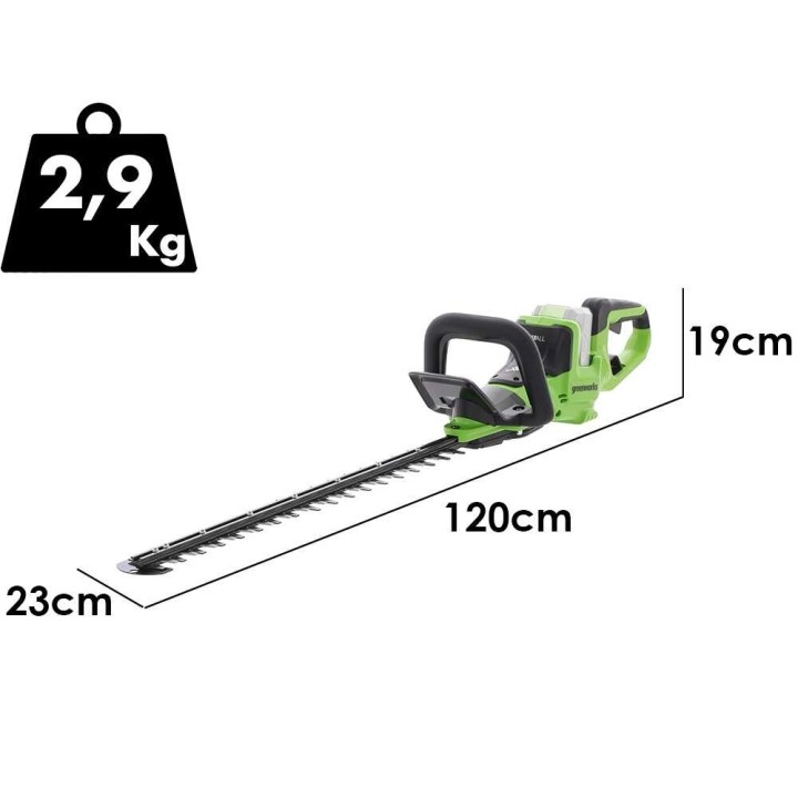 Greenworks HT48DL00-01 akkupensasleikkuri, 66 cm, 48 V, ilman akkua ja laturia