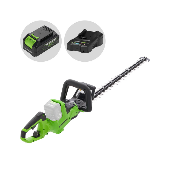 Greenworks HT48DL210 01 akkukäyttöinen pensasleikkuri 48 V 66 cm 2 Ah