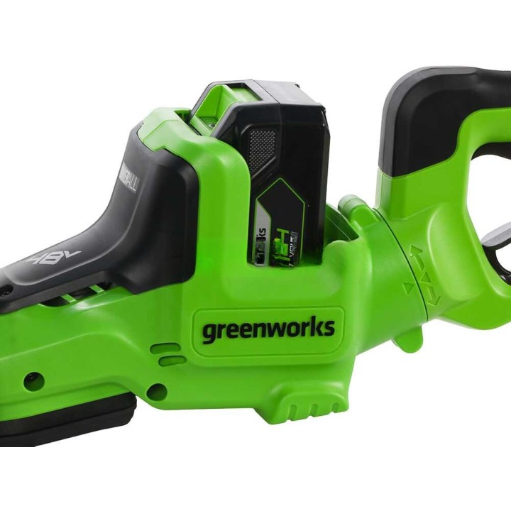 Greenworks HT48DL210-01 akkukäyttöinen pensasleikkuri, 48 V, 66 cm, 2 Ah