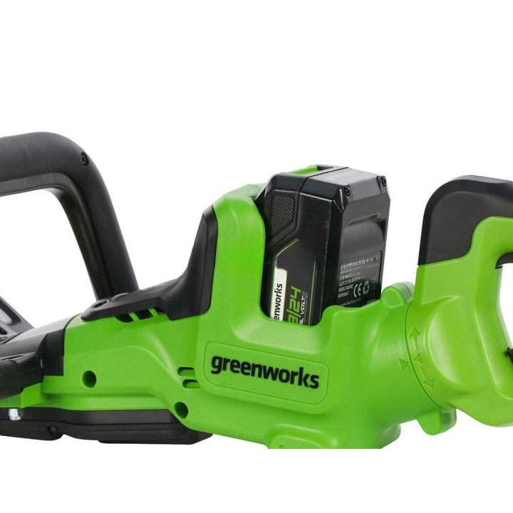 Greenworks HT48DL210-01 akkukäyttöinen pensasleikkuri, 48 V, 66 cm, 2 Ah