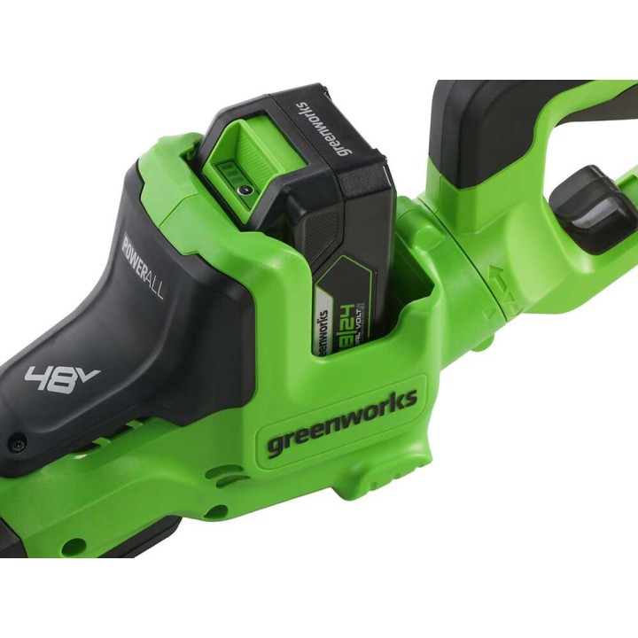 Greenworks HT48DL210-01 akkukäyttöinen pensasleikkuri, 48 V, 66 cm, 2 Ah