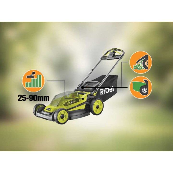 Ryobi RY18LMXSP51A-0 akkuruohonleikkuri, 51 cm, 18 V, ilman akkuja ja laturia