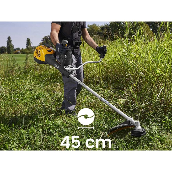 Stiga BC 760 B bensiinikäyttöinen raivaussaha, kaksoiskahva, 52,8 cm³, 1,7 kW