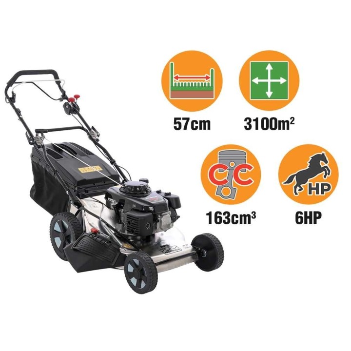 Marina Systems MX 57 SH 3V vetävä ruohonleikkuri, Honda GXV160, 57 cm, 6 HP