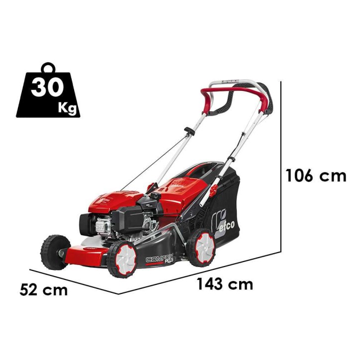 Efco LR 48 TK Comfort Plus itsevetävä ruohonleikkuri, 139 cm³, 46 cm, 70 l