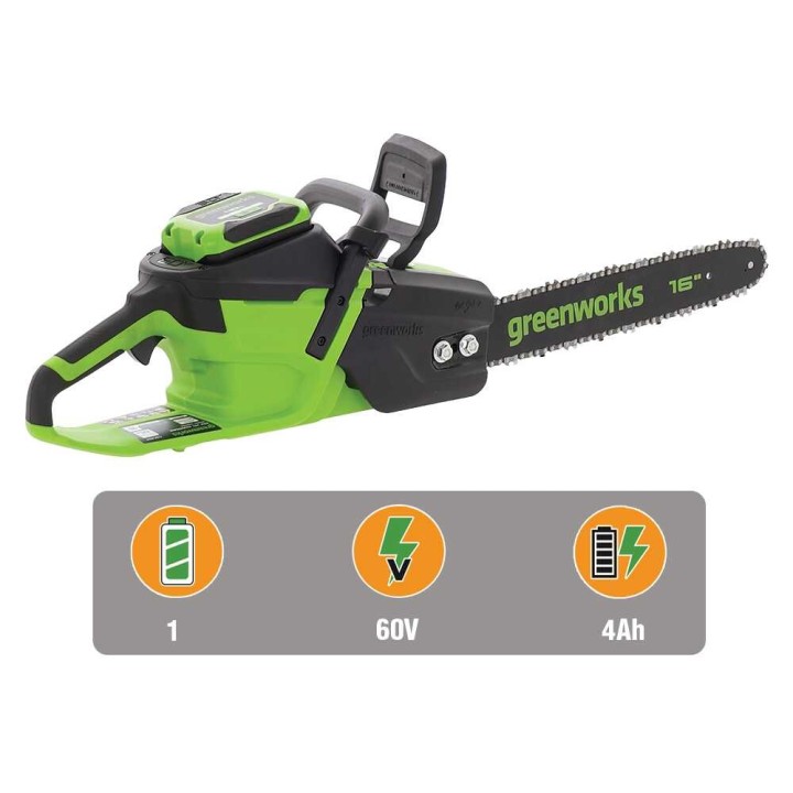 Greenworks CS40O6 akkumoottorisaha polttopuille, 60 V, 4 Ah, 40 cm