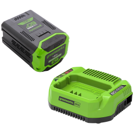 GreenWorks 60 V 4 Ah akku ja laturi