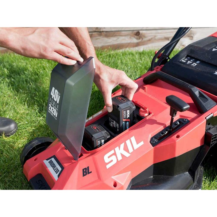 SKIL 0151 BA akkuruohonleikkuri, 46 cm, 40 V, 2 × 4 Ah, 50 l