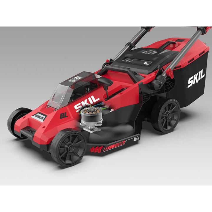 SKIL 0151 BA akkuruohonleikkuri, 46 cm, 40 V, 2 × 4 Ah, 50 l