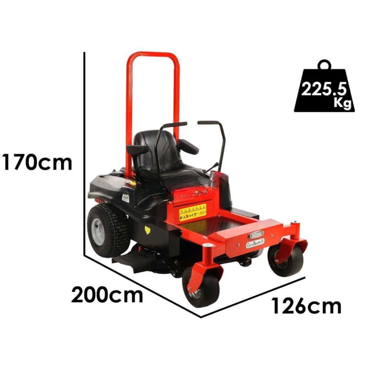 GeoTech ZTM 107-200 nollakääntösäteinen ajoleikkuri, 546 cm³, 107 cm