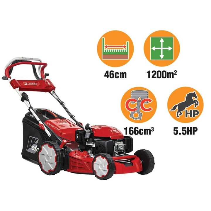 Efco LR 48 TKE AllRoad PLUS 4 ruohonleikkuri, 166 cm³, 46 cm, sähköinen käynnistys