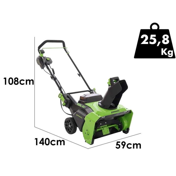 Greenworks GD60ST akkulumilinko, 60 V, 55 cm, ilman akkua ja laturia