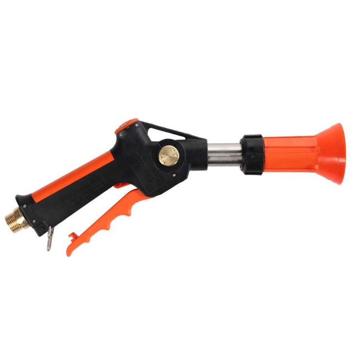 Korkeapainepistooli korkeille säiliöille, säädettävä suihku, keraaminen suutin Ø 1,5 mm
