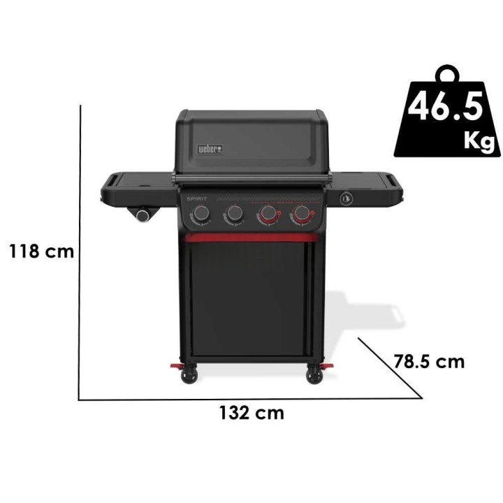 Weber Spirit EPX-435R kaasugrilli, 4 poltinta, 13,78 kW, Wi-Fi-lämpömittari