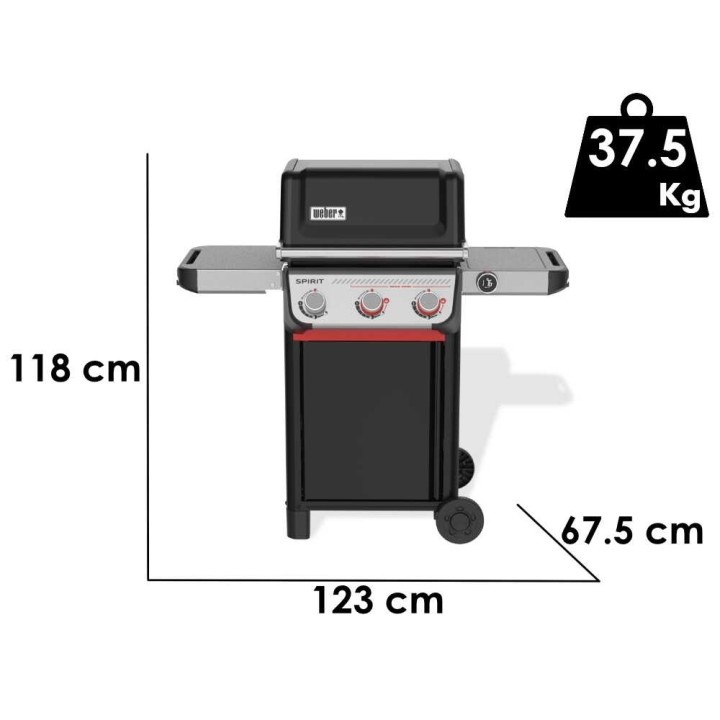 Weber Spirit EX-325 kaasugrilli, 3 poltinta, 9 kW, 2 340 cm²