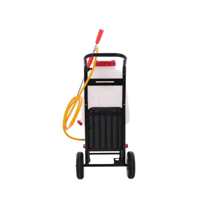 GeoTech SP 250 E akkukäyttöinen ruiskupumppu, 25 l, 12 V, selkäkäyttö ja trolley
