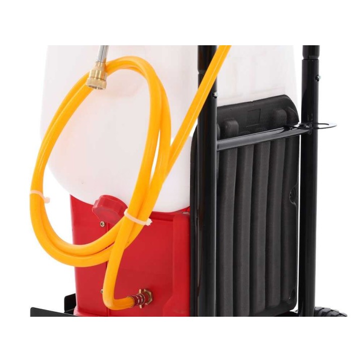 GeoTech SP 250 E akkukäyttöinen ruiskupumppu, 25 l, 12 V, selkäkäyttö ja trolley