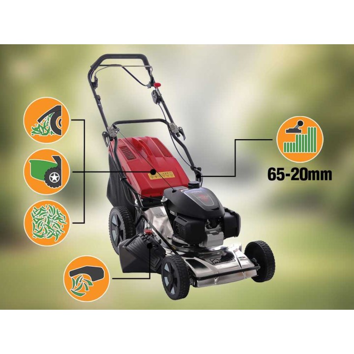 Marina Systems MX 55 SH 3V vetävä ruohonleikkuri, Honda GCVx200, 52 cm, ruostumaton teräs