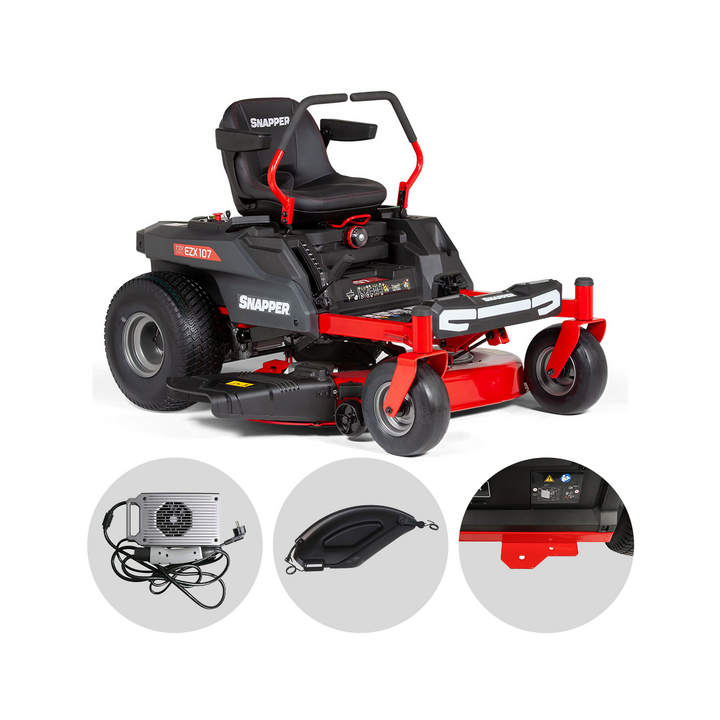 Snapper EZX107 akkukäyttöinen nollakääntösäteinen ajoleikkuri 107 cm 72 V 44 Ah