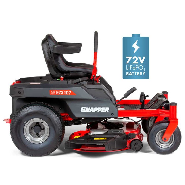 Snapper EZX107 akkukäyttöinen nollakääntösäteinen ajoleikkuri, 107 cm, 72 V/44 Ah