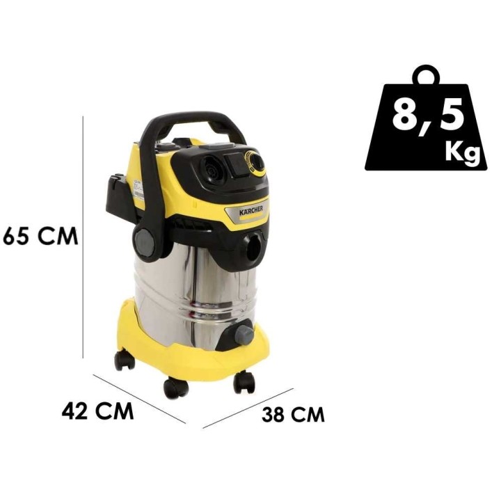 Karcher WD 5 Control P S märkä- ja kuivaimuri, 25 l, 1 200 W, 220 V