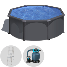 Gre Anthracite Rotonda 300 120 cm teräsallas 7 410 l hiekkasuodatin