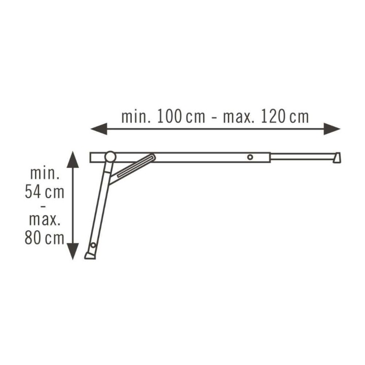 Gierre Hailo TP1 työtaso portaisiin, alumiinia, 9 kg, taitettava