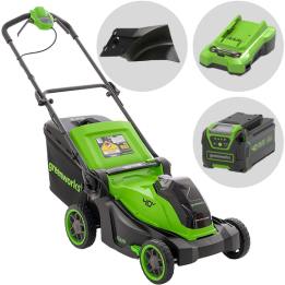 Greenworks MO40L413 01 akkuruohonleikkuri 40 V 4 Ah 41 cm