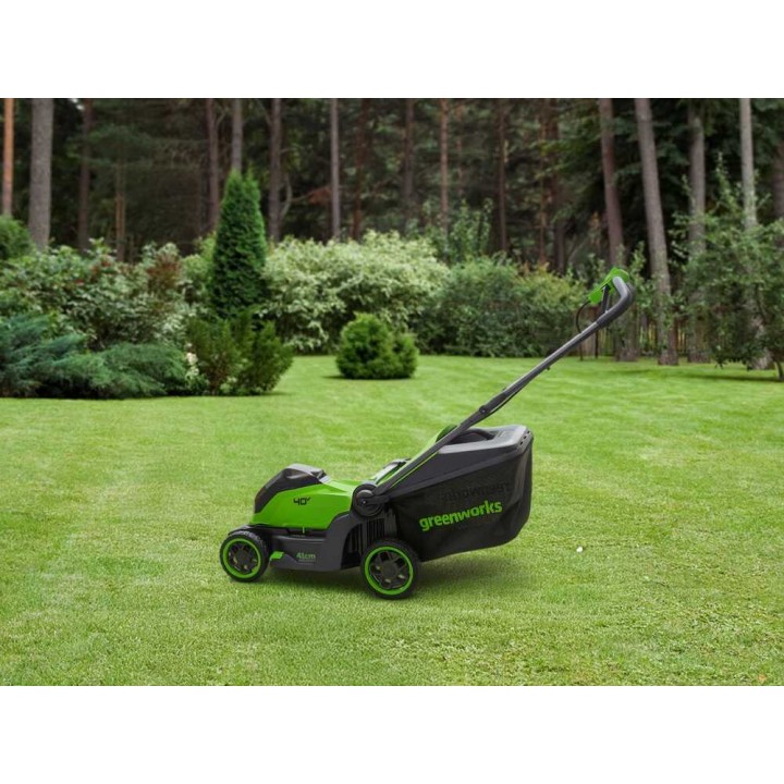 Greenworks MO40L413-01 akkuruohonleikkuri, 40 V, 4 Ah, 41 cm