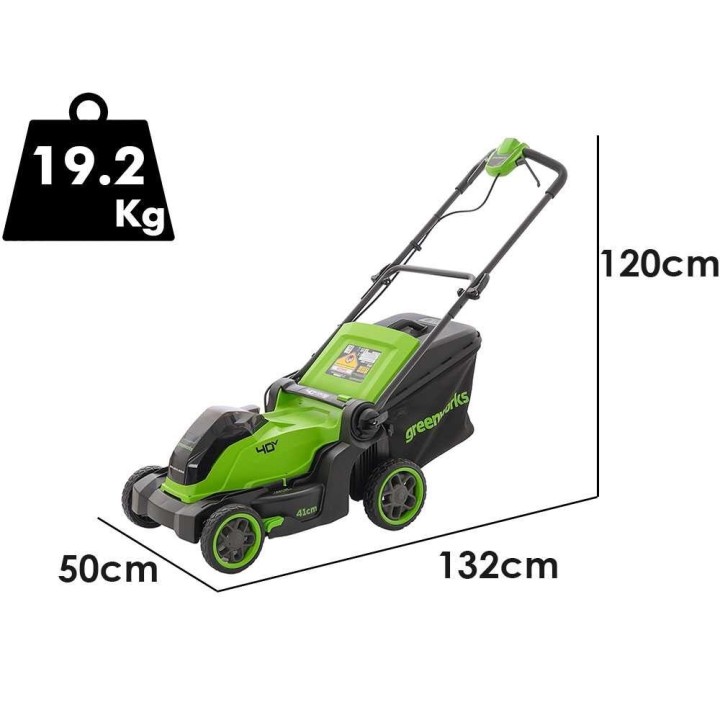 Greenworks MO40L413-01 akkuruohonleikkuri, 40 V, 4 Ah, 41 cm
