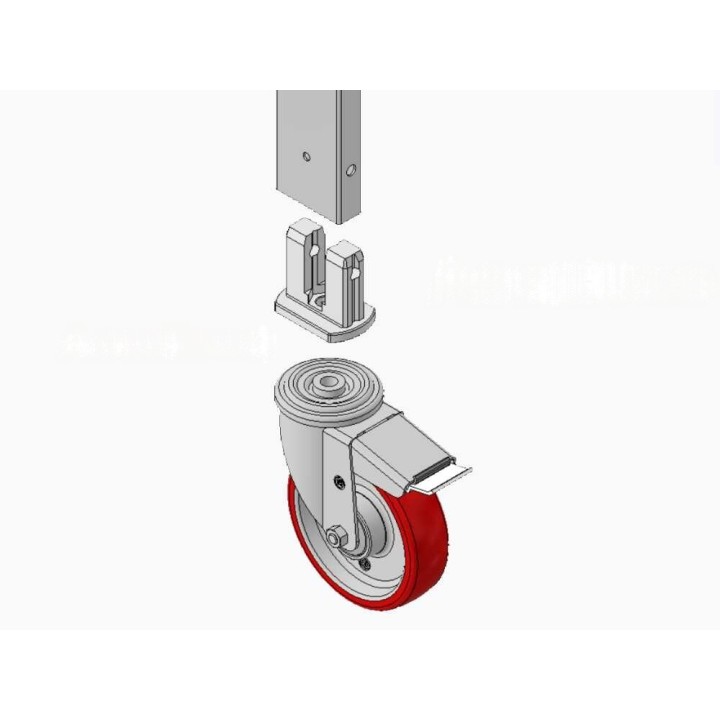 Gierre Flecto Pro Fast&Lock -teline sisäkäyttöön, alumiini, 1,95 m