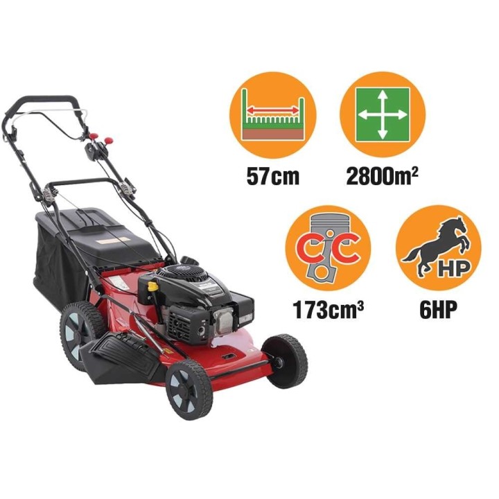 AGRI 57 SK 3V ZHW vetävä ruohonleikkuri, Kohler HD775, 6 HP, 57 cm