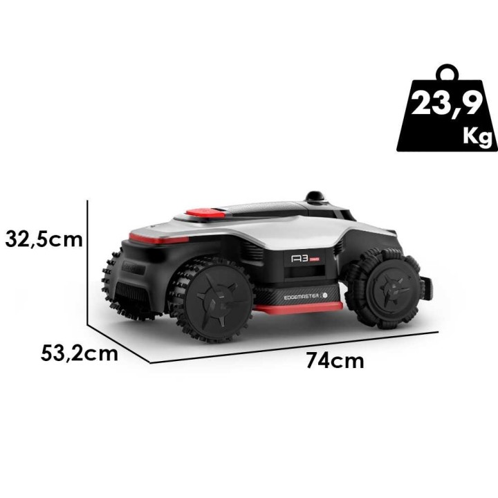 Dreame A3 AWD Pro 5000 robottiruohonleikkuri, 5 000 m², AWD, 36 V, 40 cm