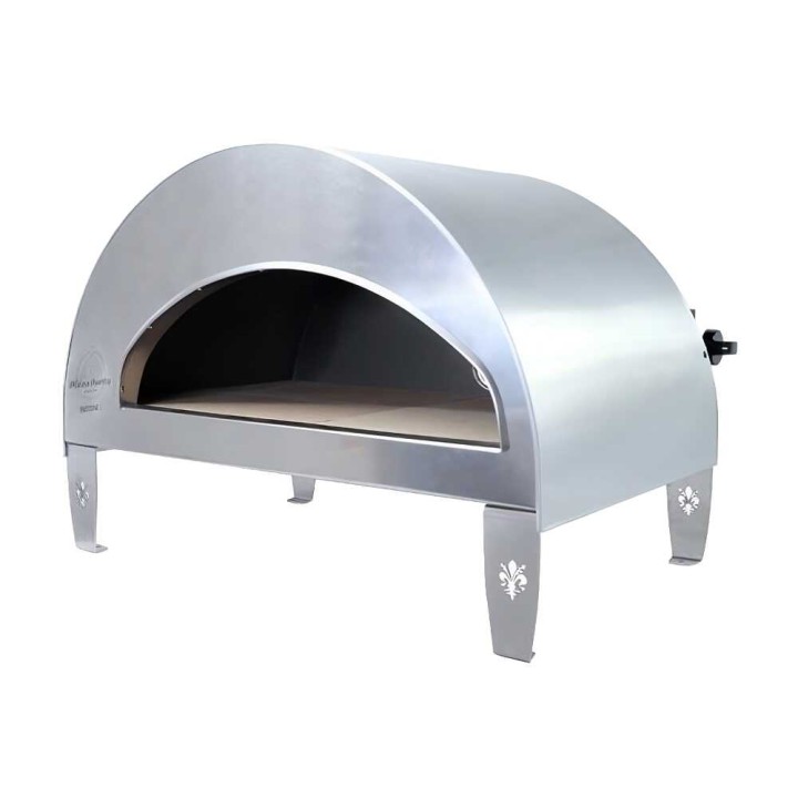 Pizza Party Emozione Silver kaasupizzauuni, biscotto-paistopohja 40 × 70 cm, 550 °C