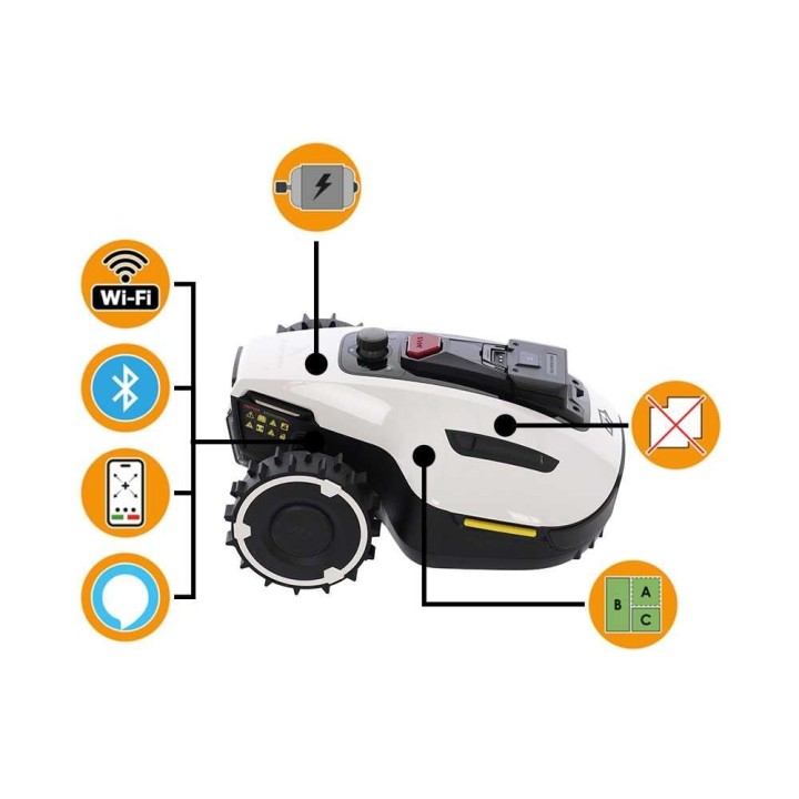 Mammotion YUKA mini 600 robottiruohonleikkuri ilman rajakaapelia, 600 m²