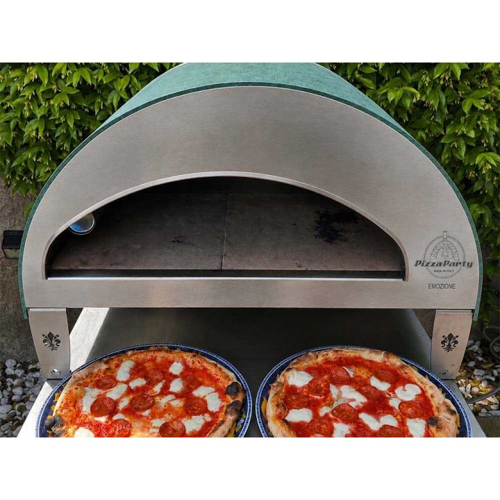 Pizza Party Emozione Acquamarina kaasukäyttöinen pizzauuni, 40 × 70 cm, 11 kW, 550 °C