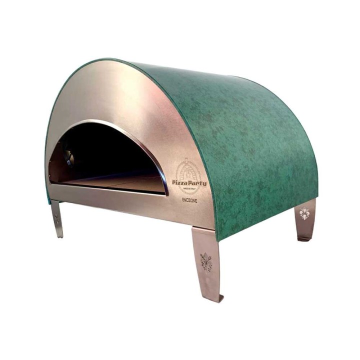 Pizza Party Emozione Acquamarina kaasukäyttöinen pizzauuni, 40 × 70 cm, 11 kW, 550 °C