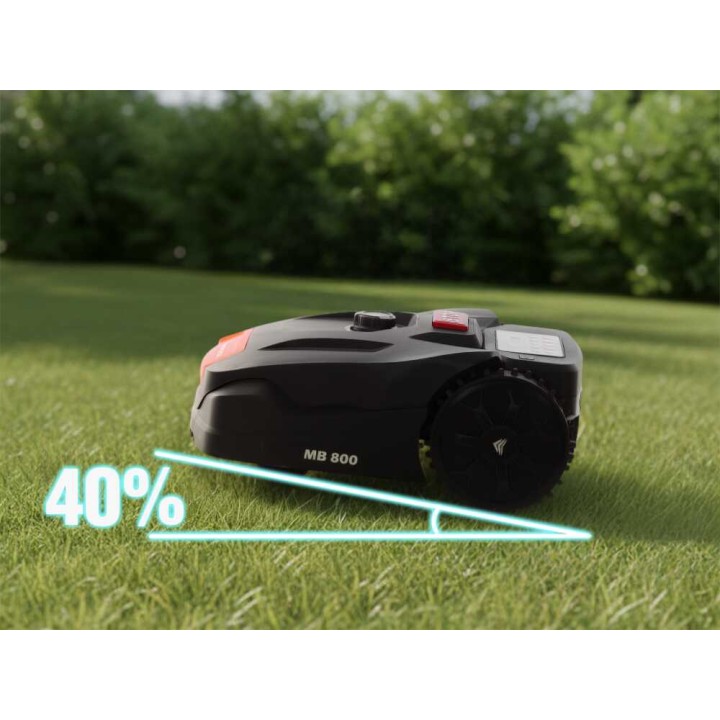 Yard Force MB800 robottiruohonleikkuri, 800 m², 20 V, rajalanka