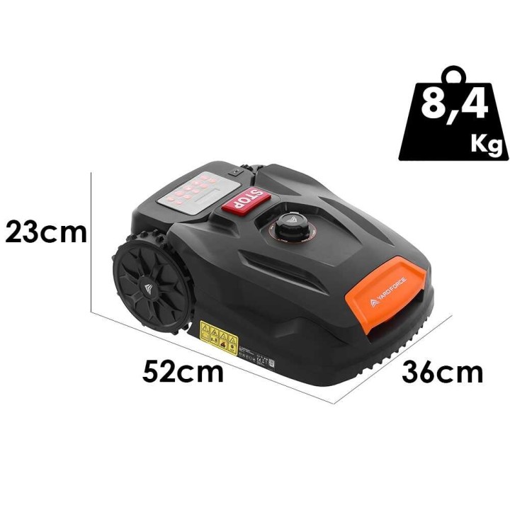 Yard Force MB800 robottiruohonleikkuri, 800 m², 20 V, rajalanka